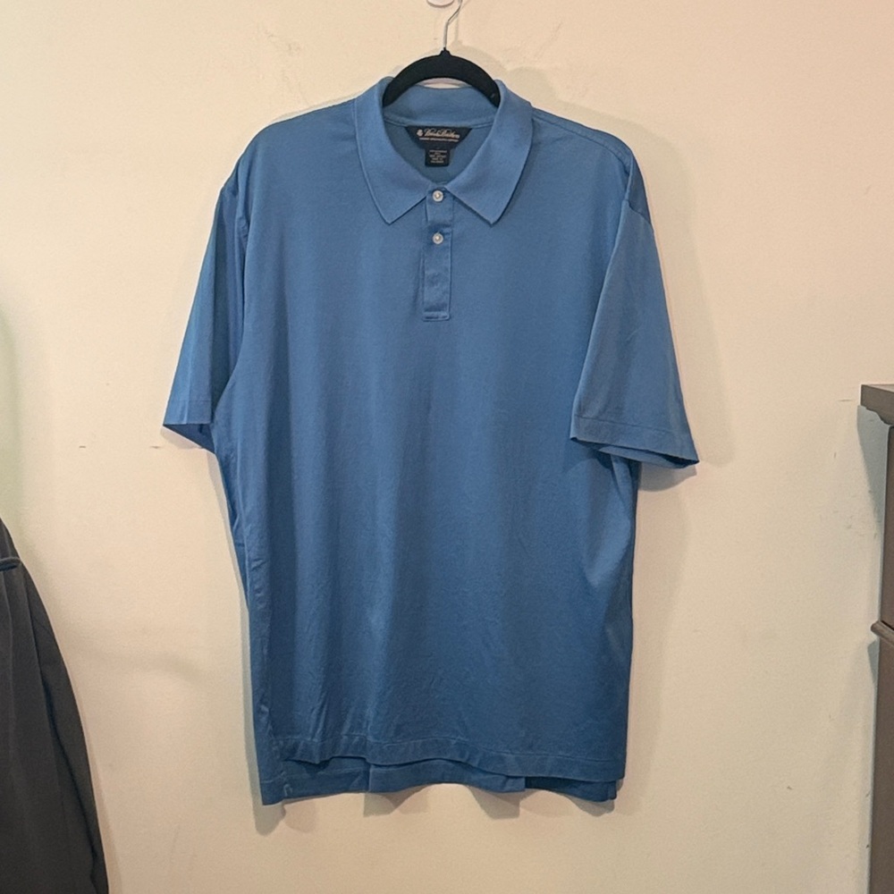 Brooks Brothers performance knit Blue Polo Shirt